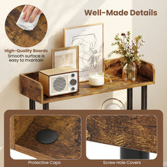 3-Tier Bookshelf with Anti-Tipping Kit and Industrial Storage Unit for Living Room