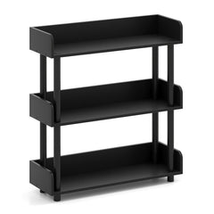 3-Tier Bookshelf with Anti-Tipping Kit and Industrial Storage Unit for Living Room