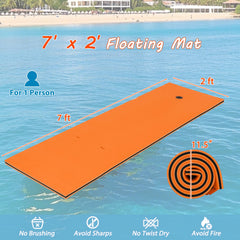 3-layer Tear-resistant Relaxing Foam Floating Pad-Orange