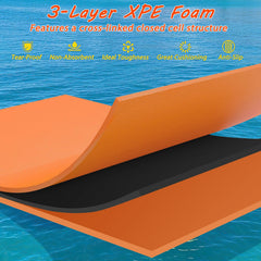 3-layer Tear-resistant Relaxing Foam Floating Pad-Orange
