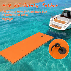 3-layer Tear-resistant Relaxing Foam Floating Pad-Orange