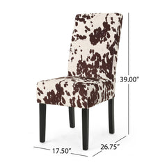 Contemporary Dining Chair With Rubberwood Legs (Set of 2)