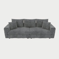 4 Seat Sofa, Modern Comfy Upholstered Sofa Cloud Couch, Deep Seat Couches With Soft Pillows