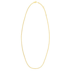 Double Extendable Cable Chain in 14k Yellow Gold (1.40 mm)