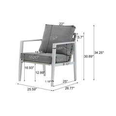 Modern Lounge Chair With Rope Accents And Cushions