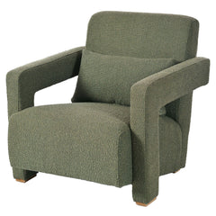 Sleek Right Angle Armrests Armchair with Ergonomic Lumbar Support
