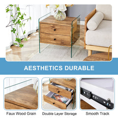 Double-Drawer Bedside Table