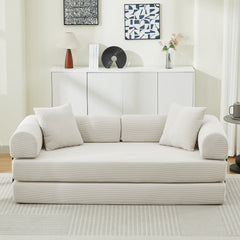 Folding Sofa Bed Convertible Couch with 2 Pillows