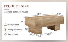 Modern Simple Light Wood Texture Coffee Table