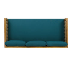 Claremont 3 Seater Daybed with Rattan Arms and Acacia Wood Frame