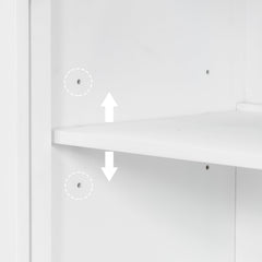 Storage Cabinet 3 Doors Stylish Style White