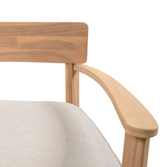 Mallorca Acacia Wood Club Chair With Seat Cushion
