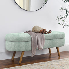 Modern Ottoman Storage Bench Upholstered Seat