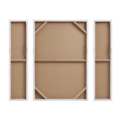Silver Sand Spiral™ — Hand-Embellished Abstract 3-Piece Canvas Triptych