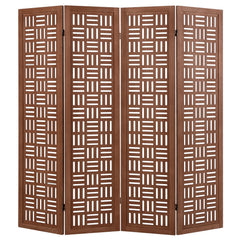 4-Panel Solid Wood Room Divider Folding Partition Stand