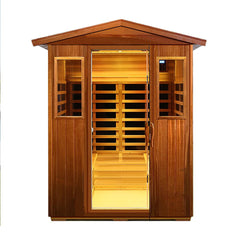 Thermora Premium 4-Person Luxury Low EMF Outdoor FAR Infrared Home Sauna With Bluetooth Audio, 2050W (SAK15372)
