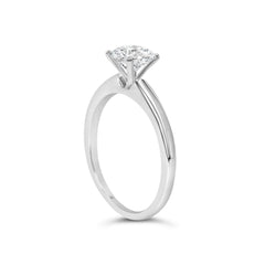 14K White Gold 1.0 Cttw Round Lab Grown Diamond 4 Prong Solitaire Engagement Ring (F-G Color, VS2-SI1 Clarity) - Ring Size 7