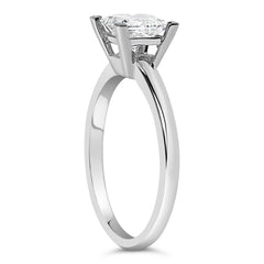 14K White Gold 1.0 Cttw Princess Lab-Grown Diamond Solitaire Engagement Ring (F-G Color, VS1-VS2 Clarity) - Ring Size 7