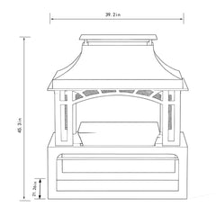 Alora 40-Inch Outdoor Steel Wood-Burning Backyard Fireplace Fire Pit (SAK45758)