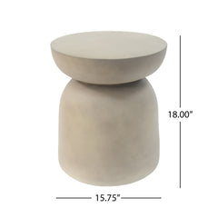 Outdoor Round Top MGO Drum Side/End Table