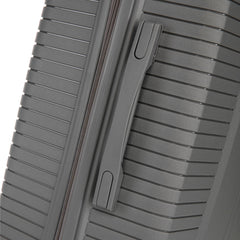 3-Piece PP Spinner Wheel Luggage Set 20'/24'/28' Silver Grey