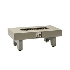 Alora 42-Inch 50K BTU Iron Liquid Propane Fire Pit Table With Glass Stones (SAK63845)