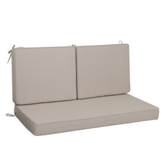 Set of 3 Outdoor Loveseat Cushion Set 48 x 24 Inch, Waterproof & Fade-Resistant