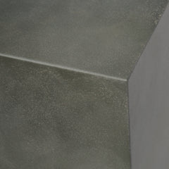 Modern Iron Square Fire Pit with Stone Gray Finish