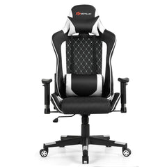 Massage Gaming Chair with Lumbar Support and Headrest