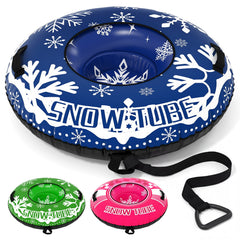 42" Heavy-duty Inflatable Snow Tube with Detachable Tow Strap