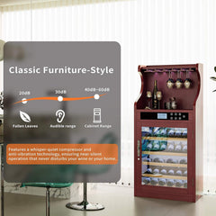 Luxury 43-Bottle Freestanding Low Noise Wine Cooler Cabinet (SAK56084)
