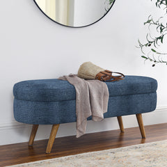 Modern Ottoman Storage Bench Upholstered Seat