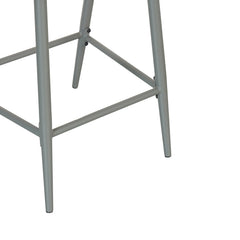 Outdoor 26' Counter Height Metal Frame Counter Stools with Scallop-shaped Backrest & Water-resistant Cushions, Set of