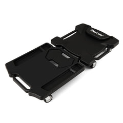43 Inches Foldable Mechanic Creeper with Padded Headrest and Tool Trays-Black