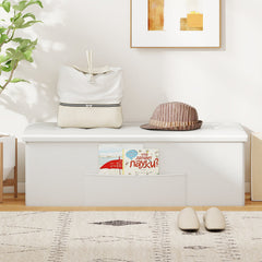 43 Inches Folding Storage Ottoman Bench Foot Rest Stool End of Bed Bench