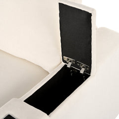 U-Style Upholstered Modular Sofa with Storage and Built-in Tech