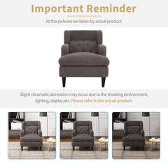 Modern Upholstered Accent Chair Tufted Armchair