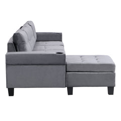 Modern Sectional Sofa Set with L Shape Chaise Lounge
