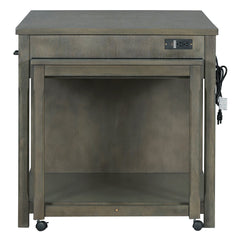 TREXM Extendable Kitchen Island with Storage
