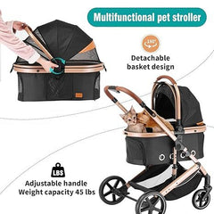 EchoSmile 4 in 1 Lightweight Pet Stroller