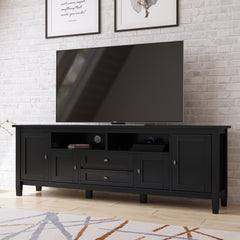 Warm Shaker 72' TV Media Stand - Black
