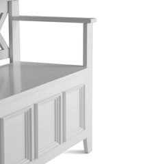 Amherst Solid Wood Entryway Storage Bench in White