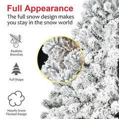 4FT Flocked Christmas Tree with 233 Tips