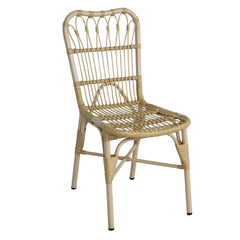7-Piece Outdoor Dining Set for 6 with Acacia Wood Table & Rattan Chairs