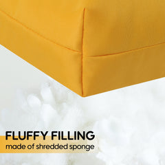 2-Piece High Back Patio Chair Cushion Set, Yellow