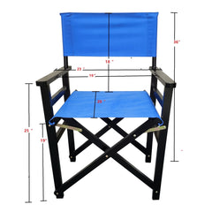 Folding Chair Wooden Director Chair Canvas Folding Chair Folding Chair (Set of 2) - Blue