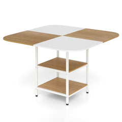 47.5 inch Modern Dining Table Square Kitchen Table with Mix-colored Tabletop