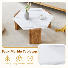 31-Inch Modern-Style Hexagonal Coffee Table