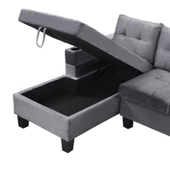 Modern Sectional Sofa Set with L Shape Chaise Lounge