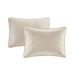 3 Piece Reversible Bedspread Set Cream Full/Queen